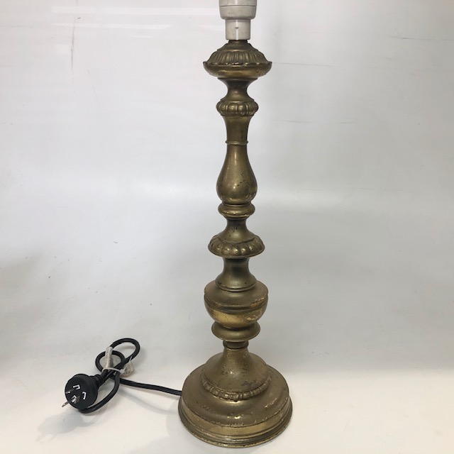 LAMP, Base (Table) - Candlestick Style, Brass Tarnished (Large)